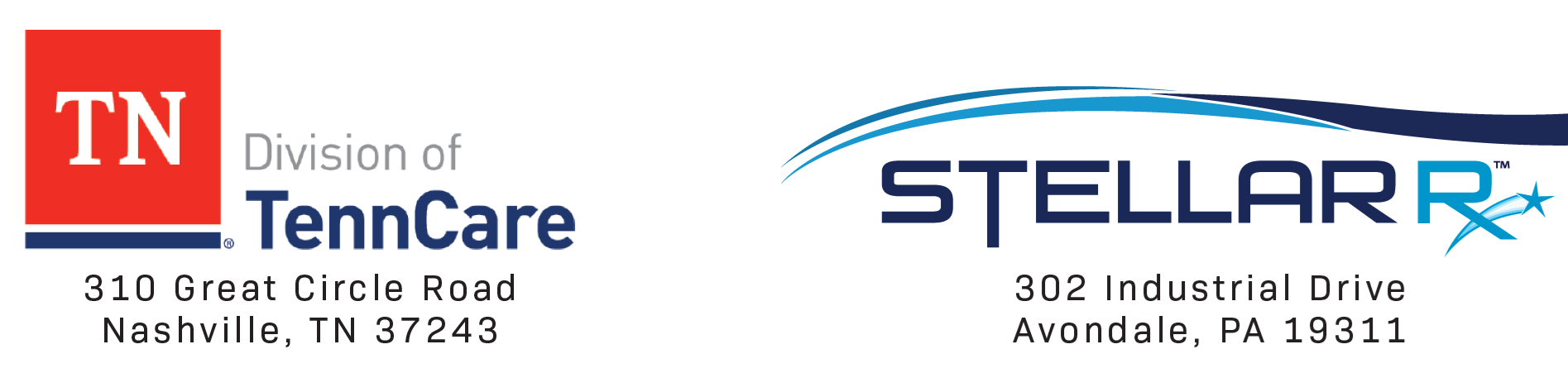 TennCare and Stellar Rx partnership logos displayed side by side